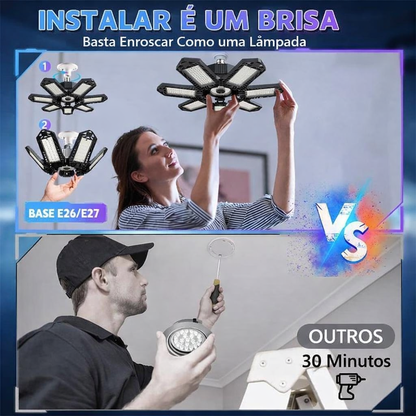 Luz LED Dobrável para Garagem Premium