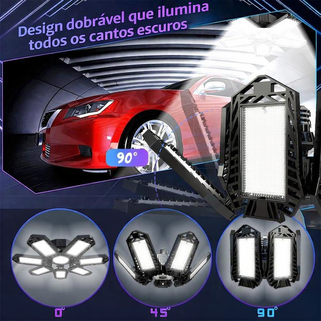Luz LED Dobrável para Garagem Premium